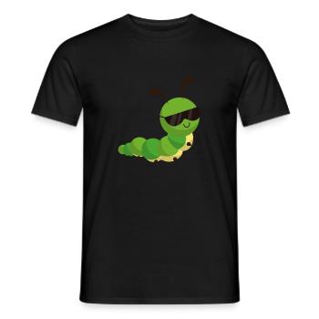 Caterpillar caterpillars design insect gift kids - Men's T-Shirt - black - Front - AI Model Male 178 light (178cm)