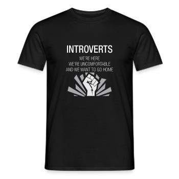 introverts - introvertiert - Shirt - Männer T-Shirt - Schwarz - Vorne - AI Model Male 178 light (178cm)