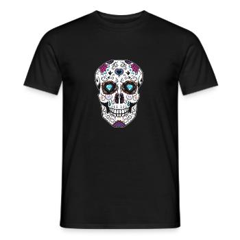 Crâne en sucre mort homme mort mort crâne - T-shirt homme - noir - Devant - AI Model Male 178 light (178cm)