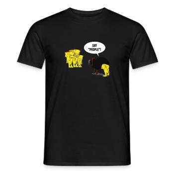 Funny Photography Camera Photo Cheese Drawing Meme - Men's T-Shirt - black - Front - AI Model Male 178 light (178cm)