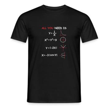 All You Need Is That Math - Men's T-Shirt - black - Front - AI Model Male 178 light (178cm)
