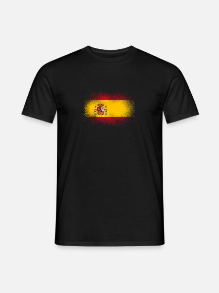 Spain grunge spanish flag funny gift - Men's T-Shirt - black