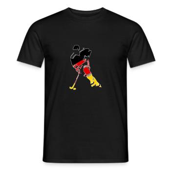 Hockey Player Germany Fanshirt Gift - Men's T-Shirt - black - Front - AI Model Male 178 light (178cm)