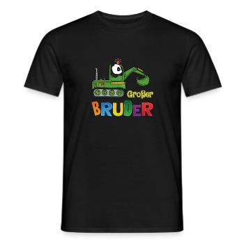 Big brother digger Panda - Men's T-Shirt - black - Front - AI Model Male 178 light (178cm)