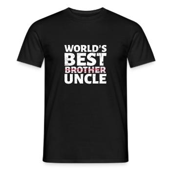 Weltbester Onkel Design Bruder befördert Geschenk - Männer T-Shirt - Schwarz - Vorne - AI Model Male 178 light (178cm)