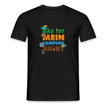Camping Camper Funny Funny saying - Men's T-Shirt - black - Front - AI Model Male 178 light (178cm)