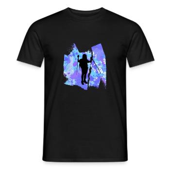Randonnée Randonnée Wanderlust Randonneur T-shirt - T-shirt homme - noir - Devant - AI Model Male 178 light (178cm)