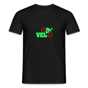 Velo Bike Rad Mountain Bike Gift - Men's T-Shirt - black - Front - AI Model Male 178 light (178cm)