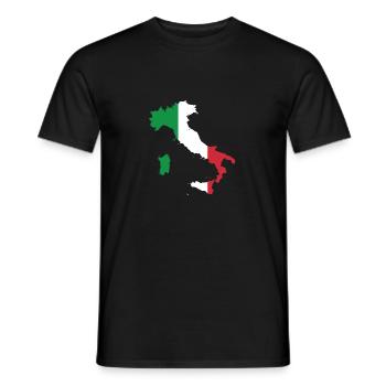 Italy Map Italian Flag Gift - Men's T-Shirt - black - Front - AI Model Male 178 light (178cm)