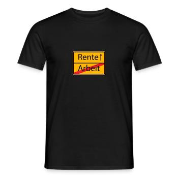 Rente Rentner Rentnerin - Arbeit Rente - Männer T-Shirt - Schwarz - Vorne - AI Model Male 178 light (178cm)