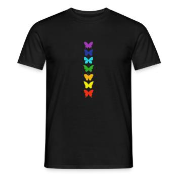 Butterfly Butterfly 7 Chakra Meditation Yoga - Men's T-Shirt - black - Front - AI Model Male 178 light (178cm)