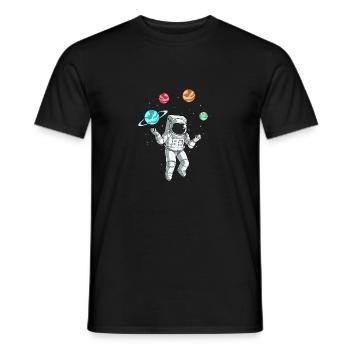 Astronaut Space Travel Planet Space Galaxy All - Men's T-Shirt - black - Front - AI Model Male 178 light (178cm)