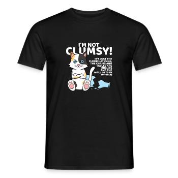 Clumsy Cat Kitty Kitten For Gawky Cat Lovers - Männer T-Shirt - Schwarz - Vorne - AI Model Male 178 light (178cm)
