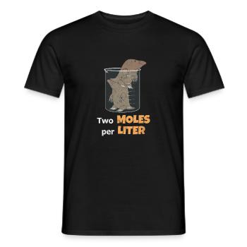 Deux taupes par litre - T-shirt homme - noir - Devant - AI Model Male 178 light (178cm)