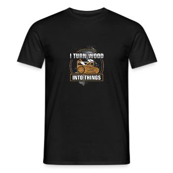 Woodworker Lumberjack Carpenter Woodworking - Men's T-Shirt - black - Front - AI Model Male 178 light (178cm)