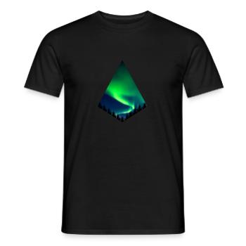 Aurora Borealis - Polarlichter - Männer T-Shirt - Schwarz - Vorne - AI Model Male 178 light (178cm)