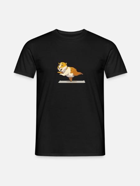 Yoga mignon d'amoureux des animaux domestiques - T-shirt homme - noir