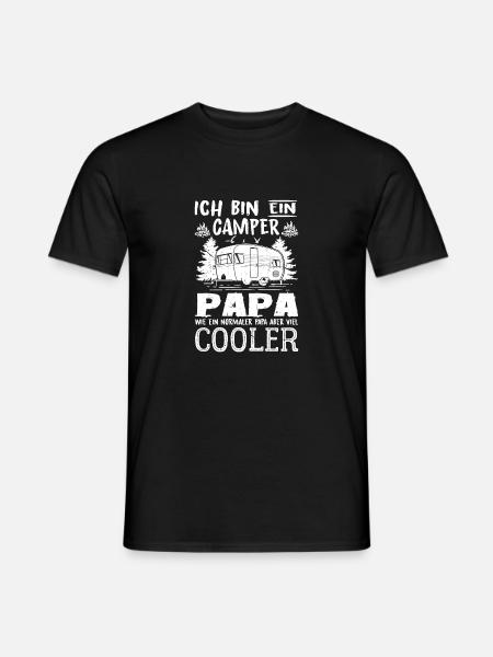 Ich Bin Ein Camper Papa T-Shirt Cooler als du - Männer T-Shirt - Schwarz