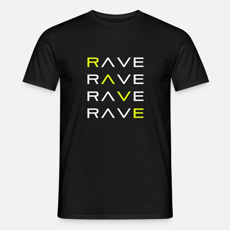 RAVE TECHNO RAVER - Männer T-Shirt - Schwarz
