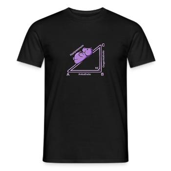 Hyppothenuse math Funny teacher - T-shirt homme - noir - Devant - AI Model Male 178 light (178cm)