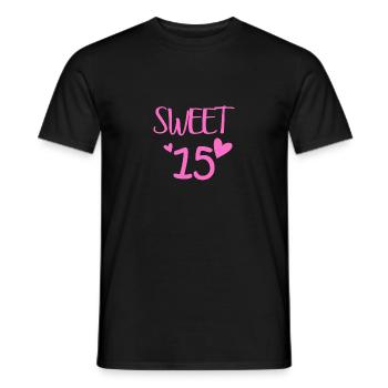 Quinceanera 15. Geburtstag Geschenk | Sweet 15 - Männer T-Shirt - Schwarz - Vorne - AI Model Male 178 light (178cm)