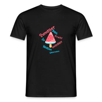 Summer - Männer T-Shirt - Schwarz - Vorne - AI Model Male 178 light (178cm)