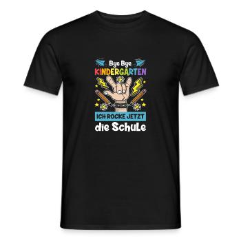 Bye Bye Kindergarten Ich Rock Jetzt Die Schule - Männer T-Shirt - Schwarz - Vorne - AI Model Male 178 light (178cm)