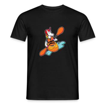 Canoe kayak unicorn gift canoeist sayings - Men's T-Shirt - black - Front - AI Model Male 178 light (178cm)