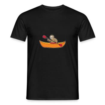Canoe Kayak Sloth Gift Paroles de canoéiste - T-shirt homme - noir - Devant - AI Model Male 178 light (178cm)
