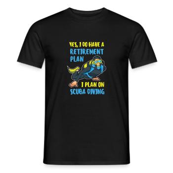 Funny Diving Scuba Dive Plan de retraite plongeurs - T-shirt homme - noir - Devant - AI Model Male 178 light (178cm)