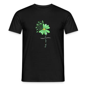 Flower Faith Hope Love Scoliosis Awareness - Men's T-Shirt - black - Front - AI Model Male 178 light (178cm)