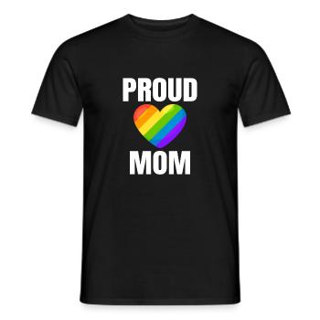 Stolze Mutter Regenbogen Herz Stolz - Männer T-Shirt - Schwarz - Vorne - AI Model Male 178 light (178cm)