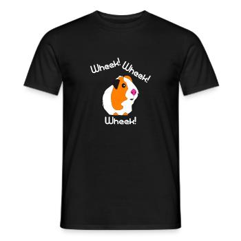 Funny Guinea Pig - Men's T-Shirt - black - Front - AI Model Male 178 light (178cm)