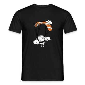 Sushi paraglide paragliding paragliding - Men's T-Shirt - black - Front - AI Model Male 178 light (178cm)