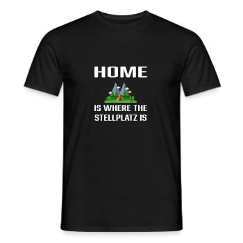Home is where the Stellplatz is - Männer T-Shirt - Schwarz - Vorne - AI Model Male 178 light (178cm)