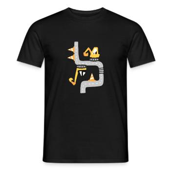 Bagger Baustelle Baufahrzeuge zum selbst gestalten - Männer T-Shirt - Schwarz - Vorne - AI Model Male 178 light (178cm)