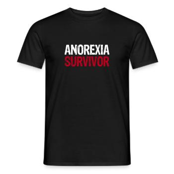 Anorexia Survivor - Men's T-Shirt - black - Front - AI Model Male 178 light (178cm)