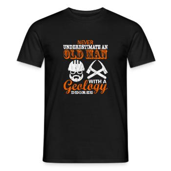 Geologist Geosciences Geology Geology - Men's T-Shirt - black - Front - AI Model Male 178 light (178cm)