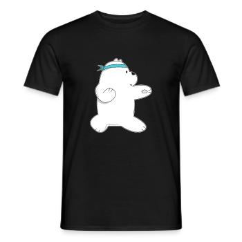 Nous ours nus Ice Bear - T-shirt homme - noir - Devant - AI Model Male 178 light (178cm)