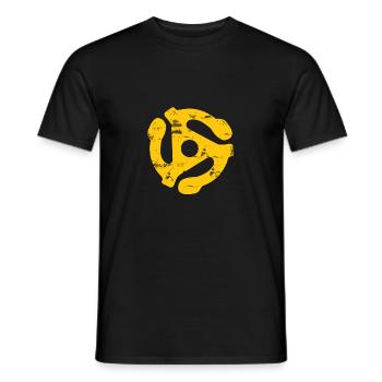 45 RPM record adapter - Männer T-Shirt - Schwarz - Vorne - AI Model Male 178 light (178cm)