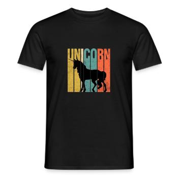 Licorne Vintage - T-shirt homme - noir - Devant - AI Model Male 178 light (178cm)