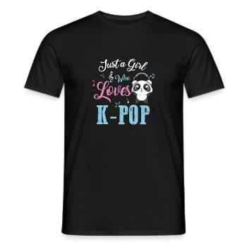 kpop band girl fan - Men's T-Shirt - black - Front - AI Model Male 178 light (178cm)