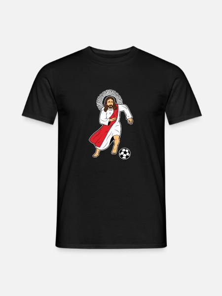 Jesus Christ Sport Football Footballeur Football - T-shirt homme - noir