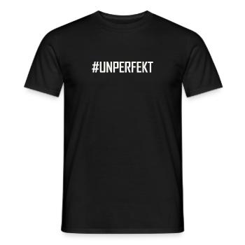 #unperfekt - Männer T-Shirt - Schwarz - Vorne - AI Model Male 178 light (178cm)