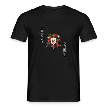 Joueur de cartes de jeu de cartes à jouer Joker Casino - T-shirt homme - noir - Devant - AI Model Male 178 light (178cm)