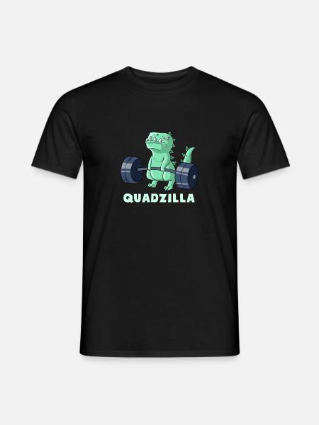 Quadzilla fitness muscle monster workout monster - Men's T-Shirt - black