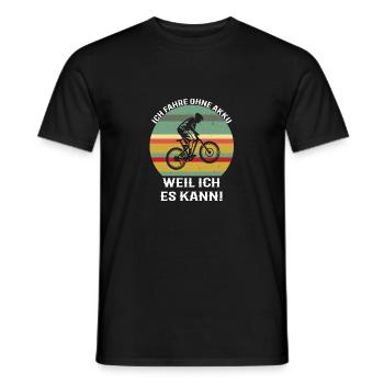 I drive without battery because I can retiree - Men's T-Shirt - black - Front - AI Model Male 178 light (178cm)