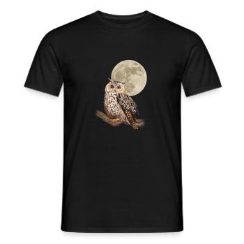 Hibou mystérieux - T-shirt homme - noir - Devant - AI Model Male 178 light (178cm)
