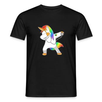 Veticorn Veterinarian Unicorn Dabbing - Männer T-Shirt - Schwarz - Vorne - AI Model Male 178 light (178cm)