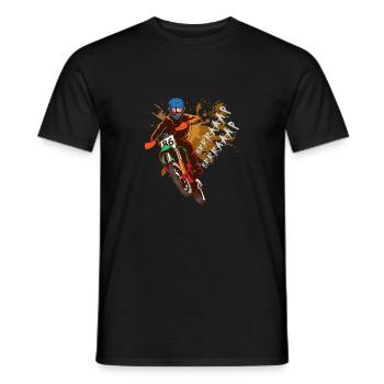Motocross Dirt Bike Racing Motard Moto Brrraaap - T-shirt homme - noir - Devant - AI Model Male 178 light (178cm)